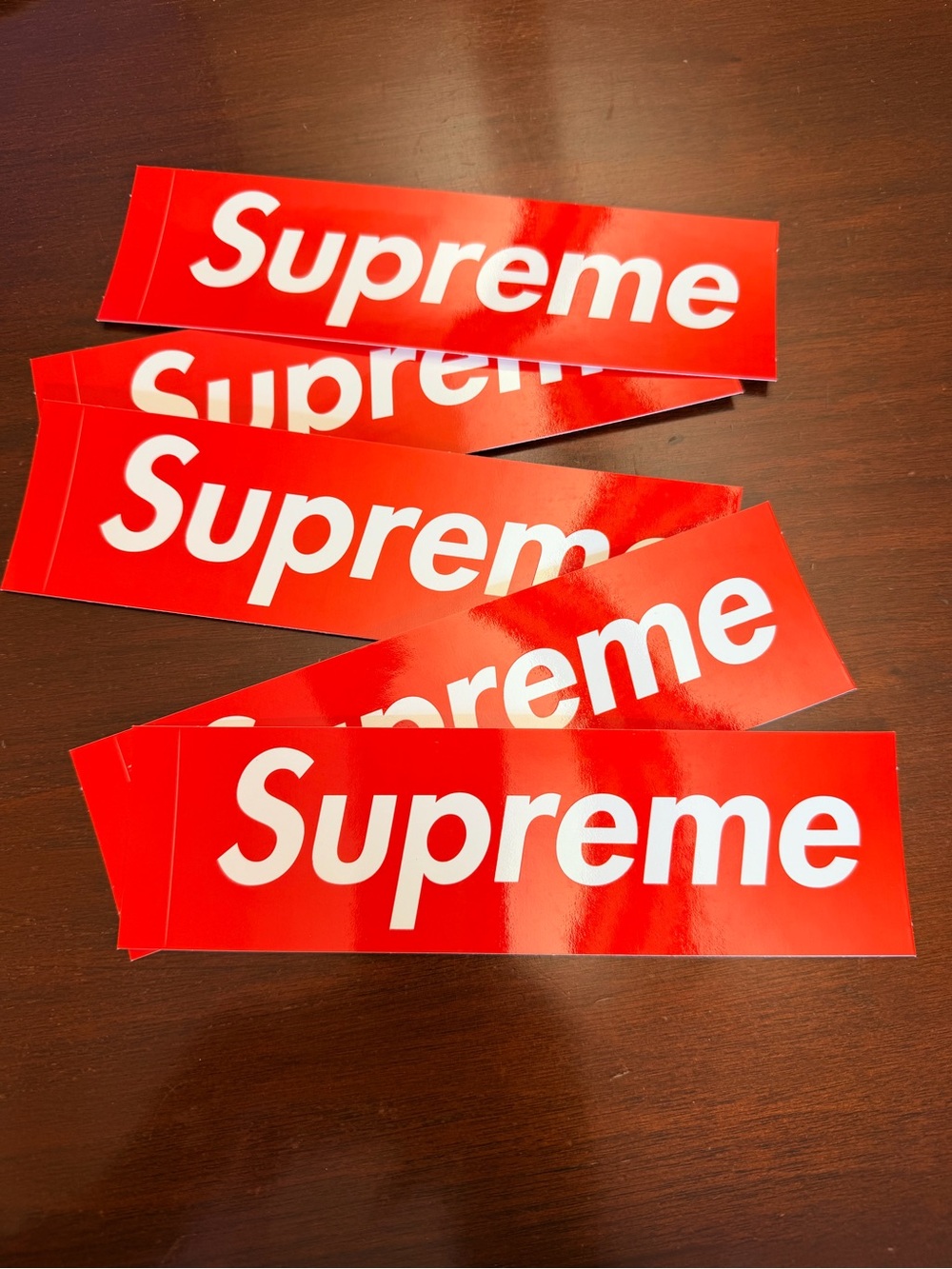 Supreme Red Logo Sticker bundle of 5 Supreme